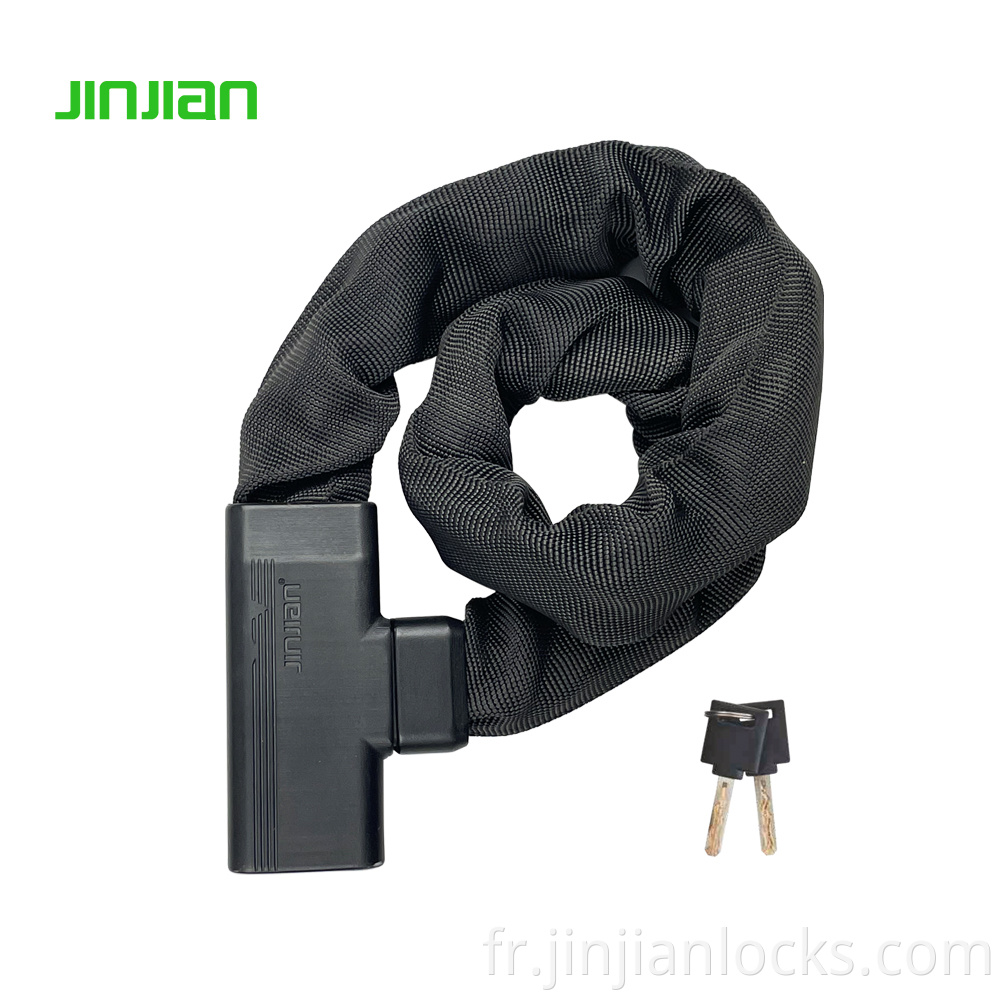 Jinjian 708 8 mm dia 1 m de longueur anti-vol Lock de serrure de verrouillage de vélo